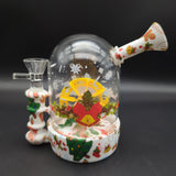 Christmas Waterwheel Bell Jar Water Pipe | 6" | 14mm - Avernic Smoke Shop