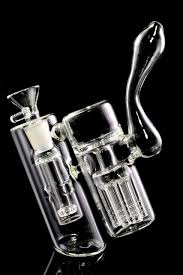 Clear GoG Stemless Double Sherlock Bubbler with Multi Percs