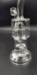 Clear GoG Water Pipe with Double Percs 7.5" - Avernic Smoke Shop