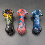 Colorful Worked Striped Spoon Pipe | 3"