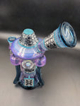 Crushed Opal Heady Triple Recycler Rig - By Gobs Glass - Avernic Smoke Shop