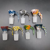 Curved Claw Bowl Piece 18mm Assorted Colors - Avernic Smoke Shop
