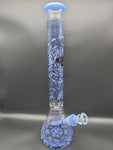 Diamond Glass 18" 7mm Aztec Beaker - Avernic Smoke Shop
