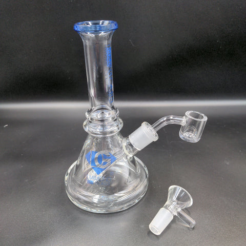 Diamond Glass Coil Rig 7.5" | 14mm - Avernic Smoke Shop