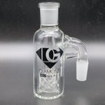 Diamond Glass Twisted Slits Ash Catcher | 14mm Male - Avernic Smoke Shop