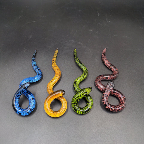 Dichro Glitter Glass Snake Dab Tool | 4" - Avernic Smoke Shop