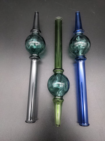 Dimple Diffusion Chamber Glass Dab Straw | 6.5"
