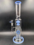 Dual Chamber Jellyfish Donut Water Pipe | 14" | 14mm - Avernic Smoke Shop
