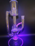 Dual Slitted UV Inline Space Staff Recycler - Fire Within Glass - Avernic Smoke Shop