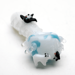Empire Glassworks Spoon Pipe - Icy Penguins - Small