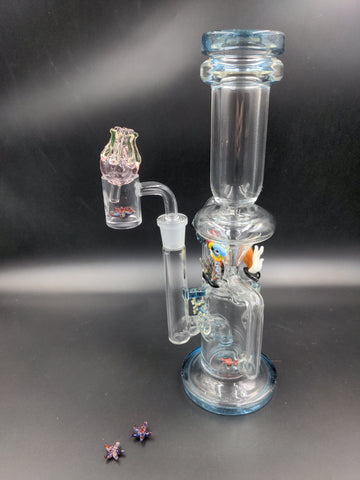 Empire Glassworks "Under The Sea" Recycler w/ Banger, Cap and Pearls