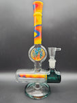 Endless Rainbow Inline Perc Water Pipe | 9" | 14mm - Avernic Smoke Shop