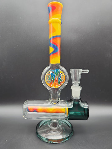 Endless Rainbow Inline Perc Water Pipe | 9" | 14mm - Avernic Smoke Shop