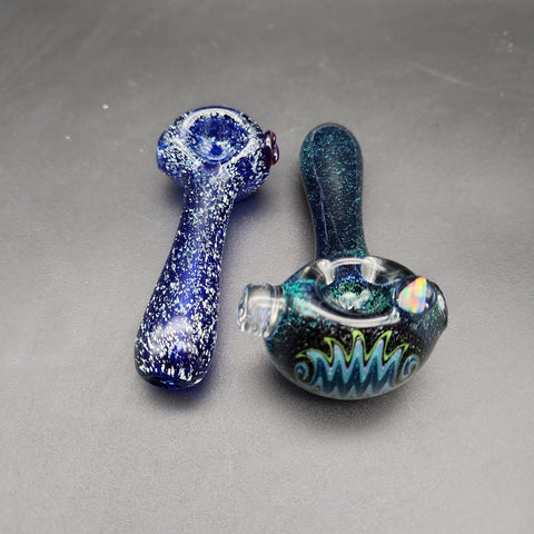 Faceted Dichro Spoon Pipes - by SlynxxGlass