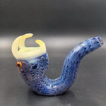 Fanged Blue Snake Glass Pipe - 5" - Avernic Smoke Shop