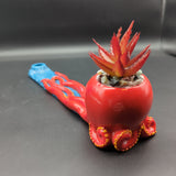 Fujima Octopus Incense Burner w/ Faux Plant | 12.5" - Avernic Smoke Shop