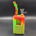Game Box Silicone/Glass Water Pipe | 7.5" | 14mm - Avernic Smoke Shop