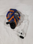 Gas Mask with Attachable Acrylic Steamroller - Assorted Rasta Colors - Avernic Smoke Shop