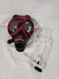 Gas Mask with Attachable Acrylic Steamroller - Assorted Rasta Colors - Avernic Smoke Shop