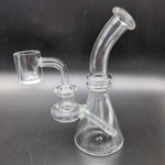 Glass Beaker w/ Quartz Banger Rig in Box | 5" | 14mm F - Avernic Smoke Shop