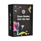 Glass Beaker w/ Quartz Banger Rig in Box | 5" | 14mm F