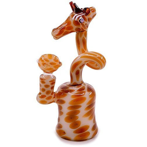 Glass Bubbler - Mr. Giraffe (6") - Avernic Smoke Shop