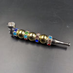 Glitzy Jeweled Metal Pipe - 5" - Avernic Smoke Shop