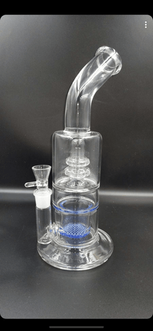 GoG Stemless Bent Neck Water Pipe with stereo showerhead Perc - Avernic Smoke Shop
