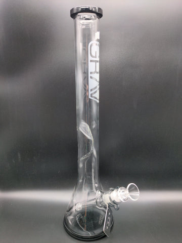 GRAV® Large, Black Accent Beaker Base Water Pipe - Avernic Smoke Shop