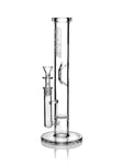 GRAV® Medium, Clear Straight Base W/ Disc Water Pipe - Avernic Smoke Shop