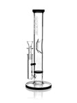 GRAV® Medium Straight Base W/ Disc Water Pipe - Black Accent - Avernic Smoke Shop