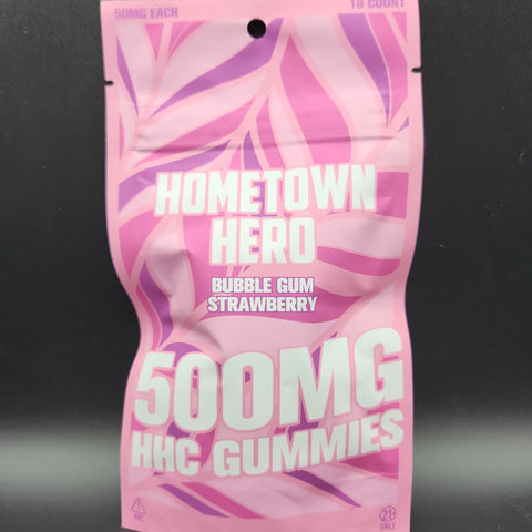 Hometown Hero HHC Gummies (Strawberry) - 500mg
