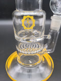 Honeycomb & Vortex Perc Water Pipe | 9" | 14mm - Avernic Smoke Shop