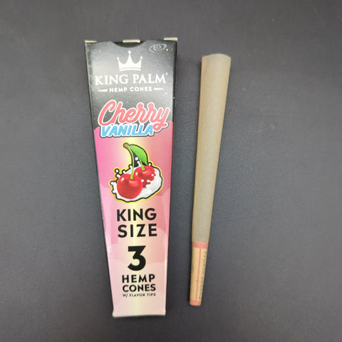 KING PALM King Size Hemp Cones - Cherry Vanilla - Avernic Smoke Shop