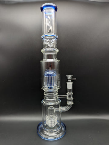 Large Thick Stemless GoG Straight Shooter Water Pipe with Multi Percs