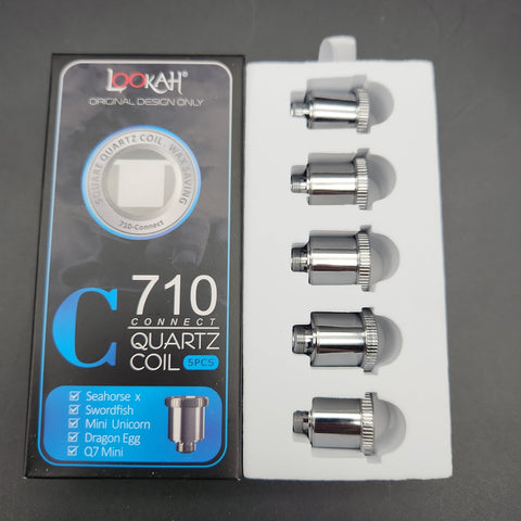 Lookah 710 Connect Quartz Coil C | 5pc | Square