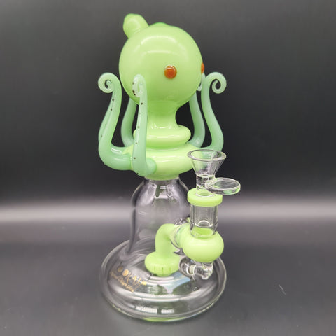Lookah 8" Glass Bong with Bulged Eyed Octopus with Disc Perc