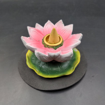 Lotus Flower Backflow Incense Burner - 3" - Avernic Smoke Shop