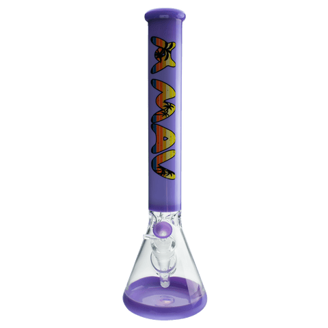MAV 18" Purple California Retro Full Color Beaker Bong - Avernic Smoke Shop