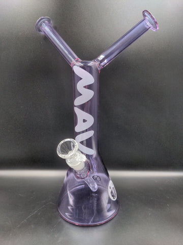 MAV Glass "Besties" Double Neck Beaker Bong - Avernic Smoke Shop