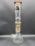 Midnight Glass 15.5" Classic Beaker w/ Tree Perc - Avernic Smoke Shop