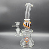 Midnight Glass 7.5" Rainbow Sphere Water Pipe - Avernic Smoke Shop