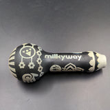 Milky Way Glass "Buddha" Pipe In Color - Avernic Smoke Shop