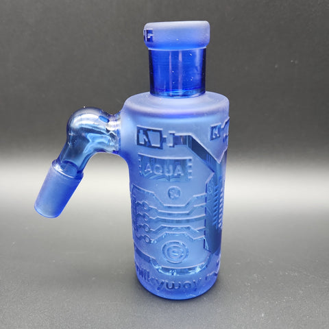 Milky Way Glass "Circuitboard" Wet Ash Catcher 14mm 45 degrees - Blue - Avernic Smoke Shop
