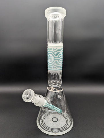 Milky Way Glass "Empathic" Beaker Bong 15" - Avernic Smoke Shop