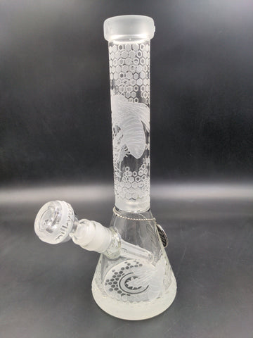 Milky Way Glass Mini Bee Hive 11" Beaker - Avernic Smoke Shop