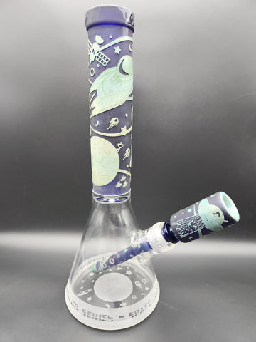 Milky Way Glass "Space Odyssey" in Color 14" Beaker - Avernic Smoke Shop