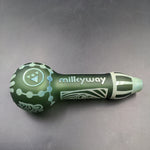 Milky Way "Mayan Face" in Color Hand Pipe - Avernic Smoke Shop