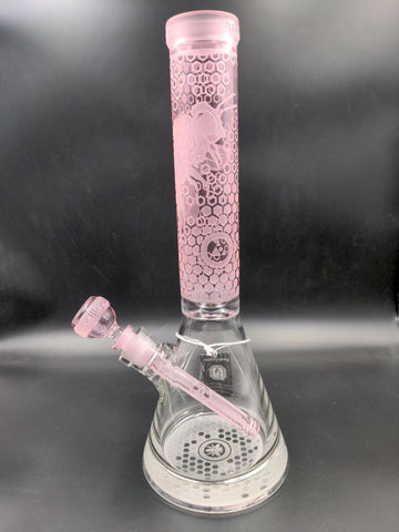 Milky Way Pink "Beehive" 15" Beaker - Avernic Smoke Shop