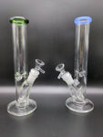 Minimalist Glass Tube Water Pipe | 9.5" | 14mm - Avernic Smoke Shop